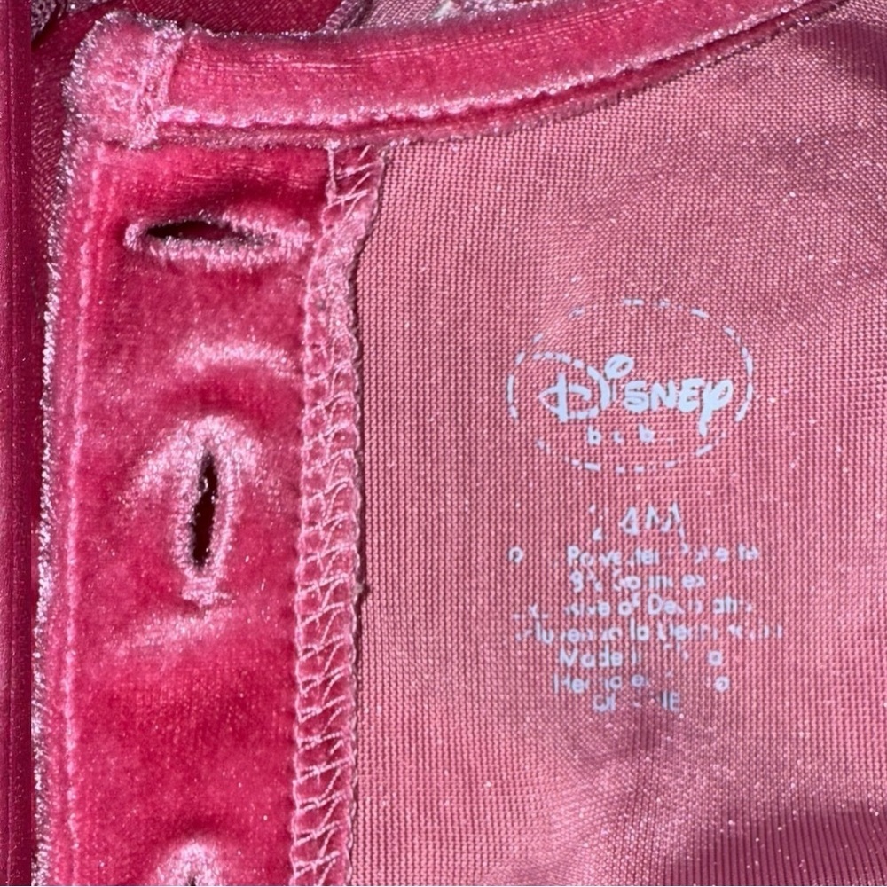 Disney Baby Minnie Mouse Pink Velour Long Sleeve Dress – Infant 24M - Picture 5 of 7